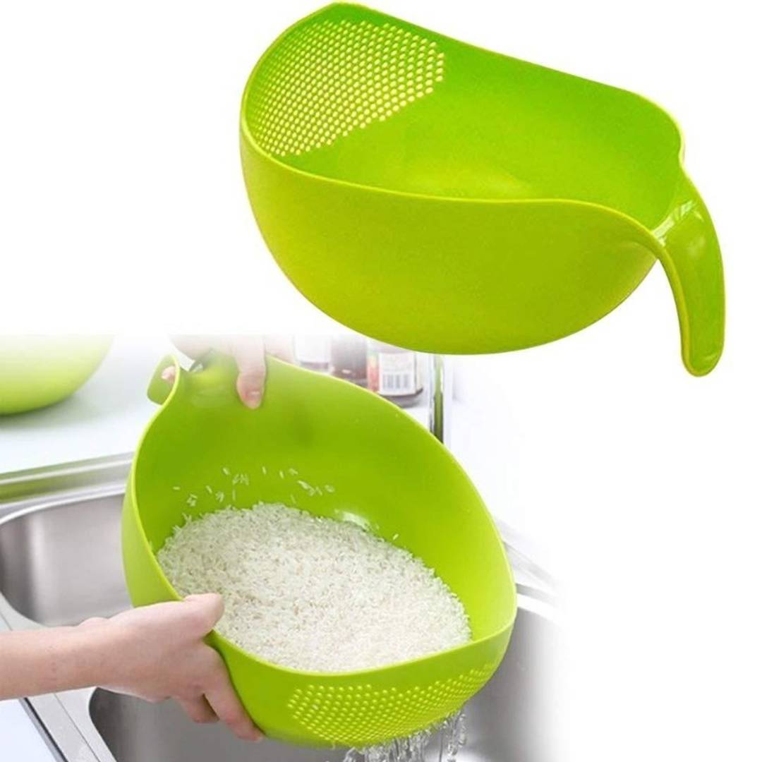 Drain Basket for Rice Fruit & Vegetable with Handle