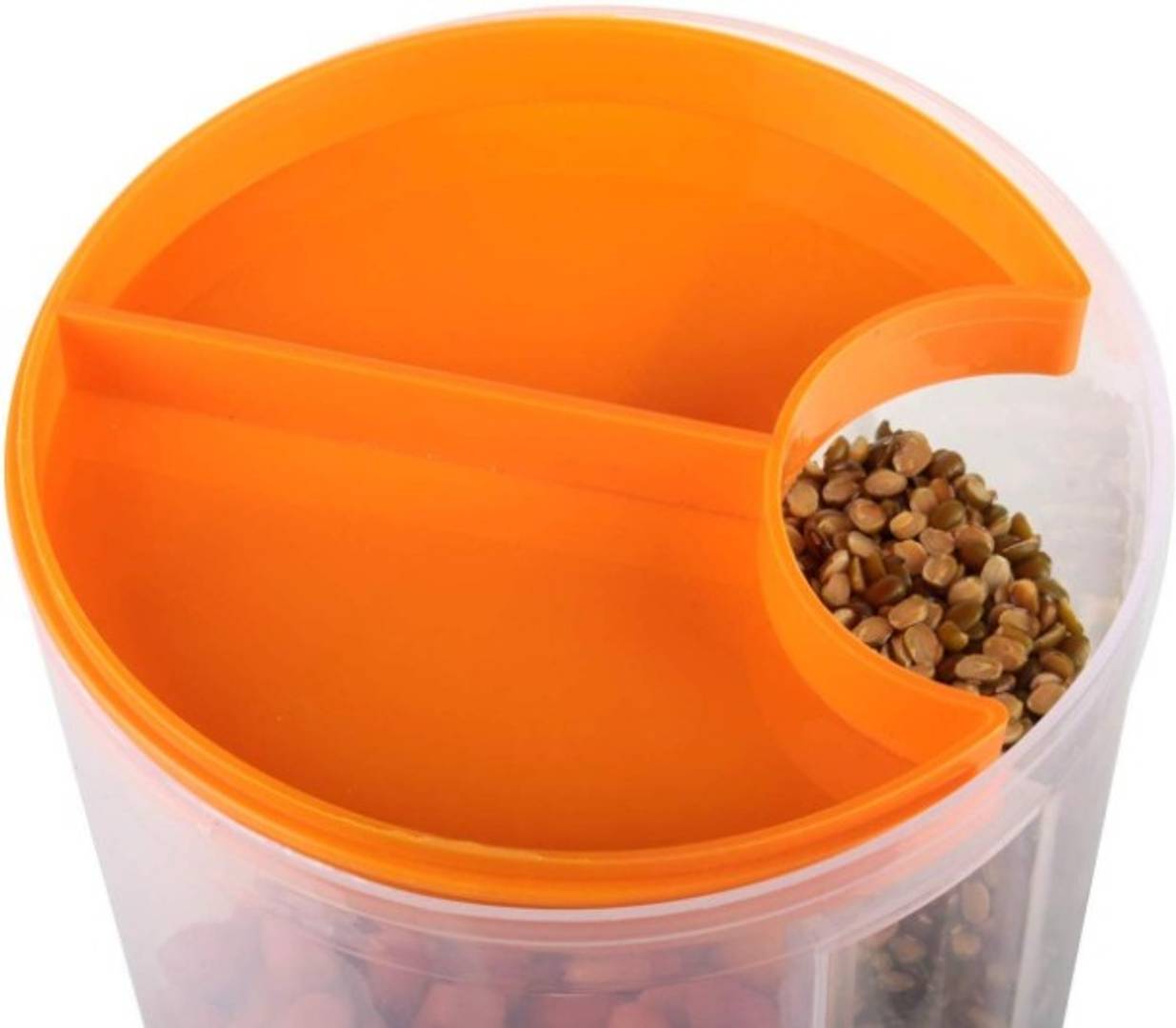 c Air Tight Transparent Storage Container for Kitchen 3 Sections Pack of 1