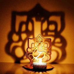 Ganesh ji Candle Holder 3D Night Lamp